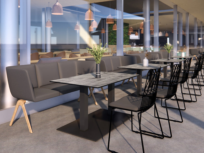 Restaurant Szene mit Dekor Marmor Sonora
