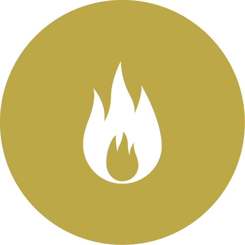 Icon schwer entflammbar