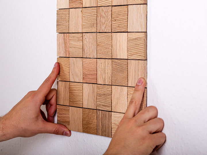 Holzmosaik Basel natur Seitenansicht