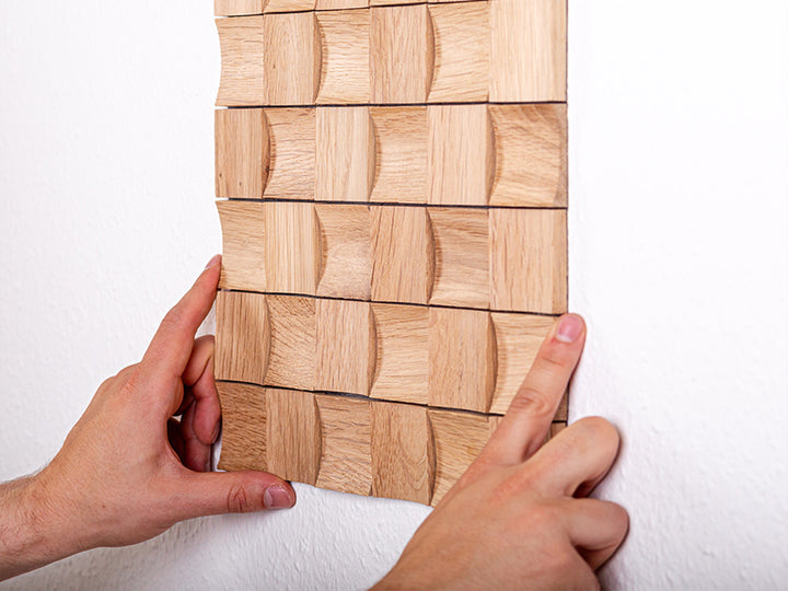 Holzmosaik St. Moritz natur Seitenansicht