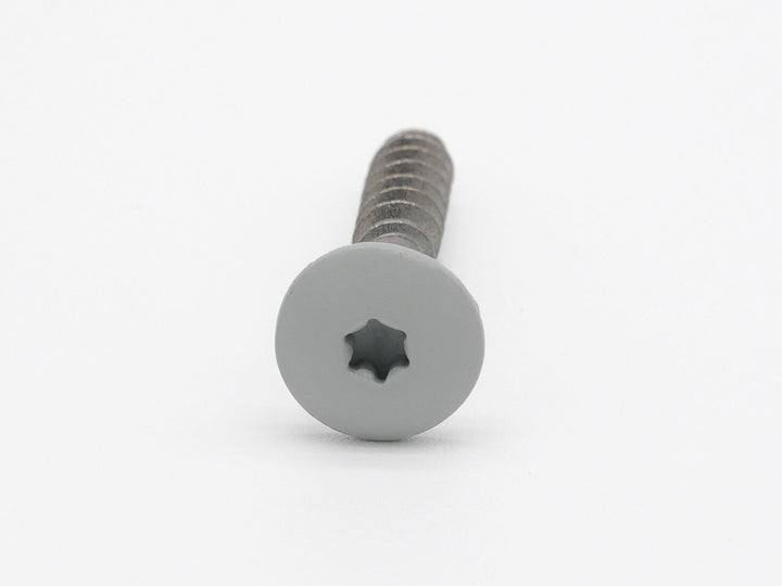 HPL Schraube Lichtgrau RAL 7035 von vorne