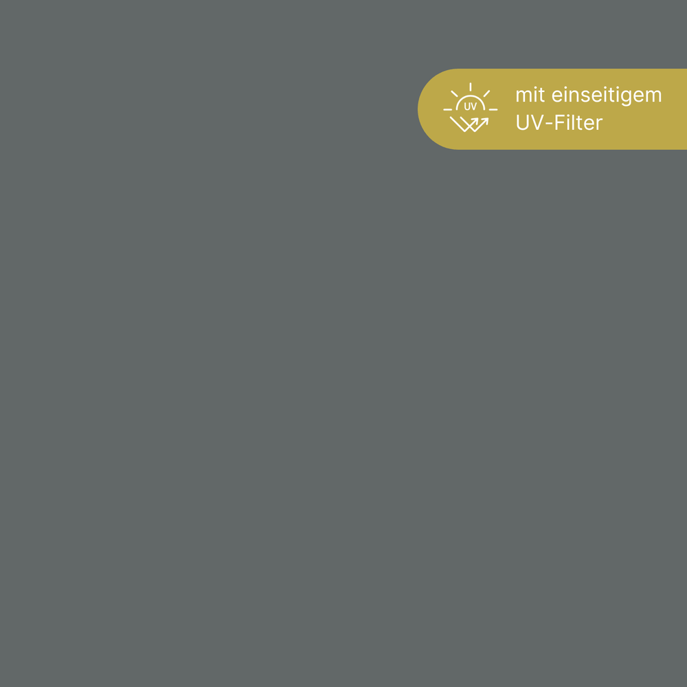 Farbabbildung Basaltgrau RAL 7012 mit UV-Schutz Hinweis