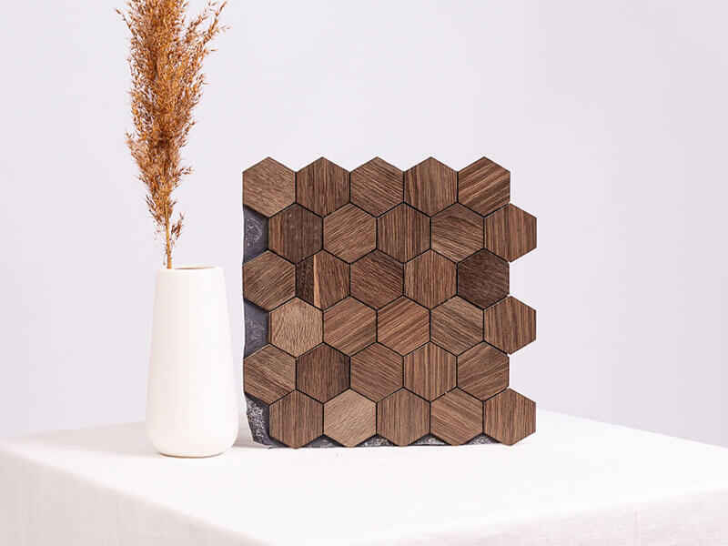 Holzmosaik Mailand geräuchert