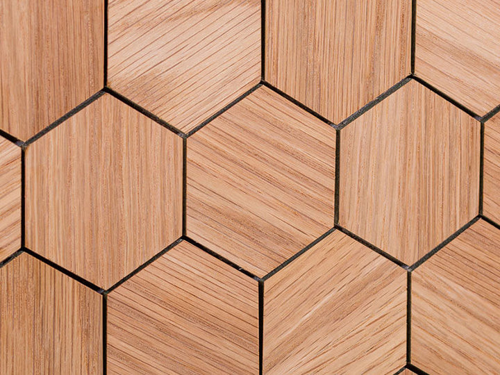 Holzmosaik Mailand natur Detail Nahaufnahme